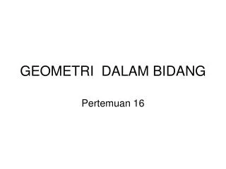 geometri dalam bidang