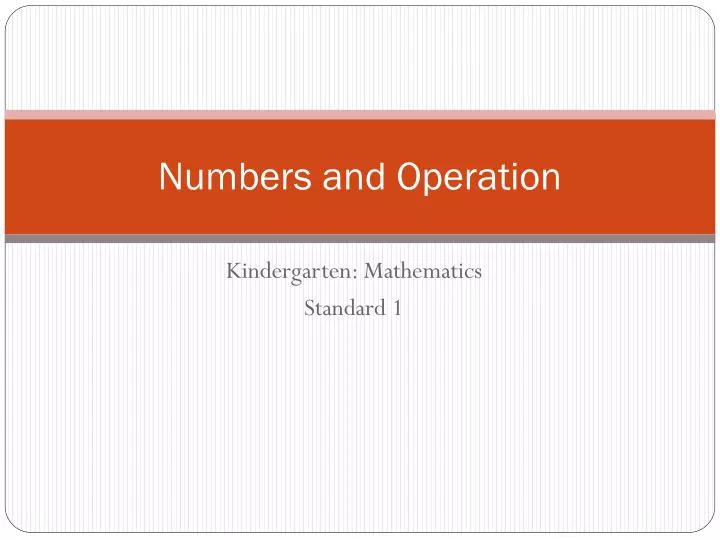 numbers and operation
