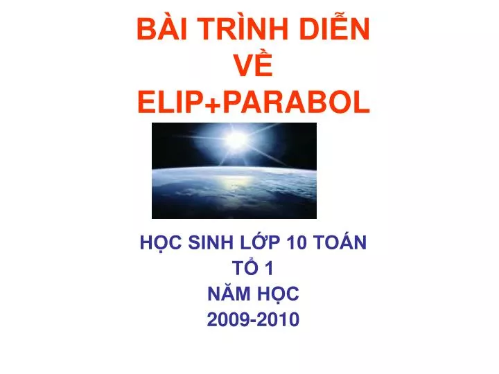 b i tr nh di n v elip parabol