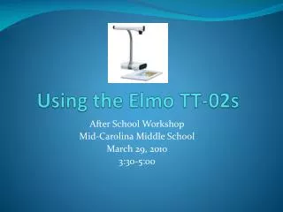 Using the Elmo TT-02s