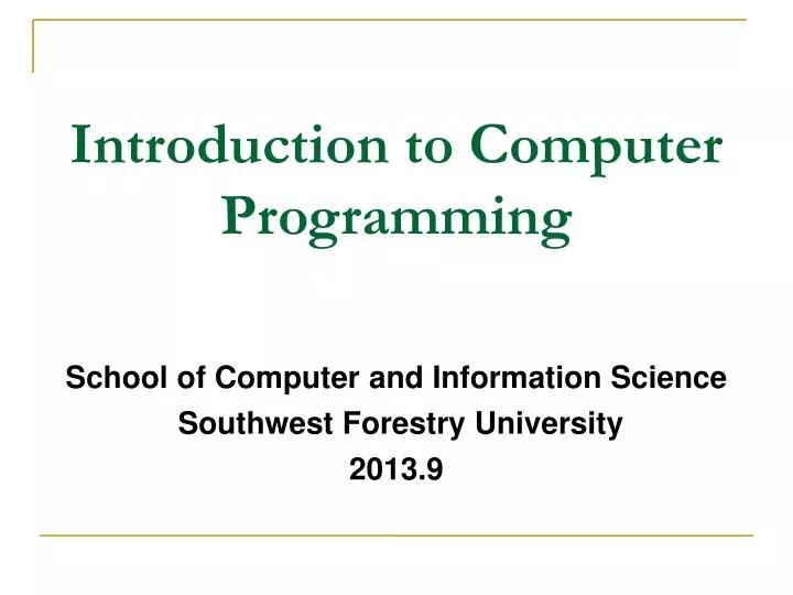 school of computer and information science southwest forestry university 201 3 9