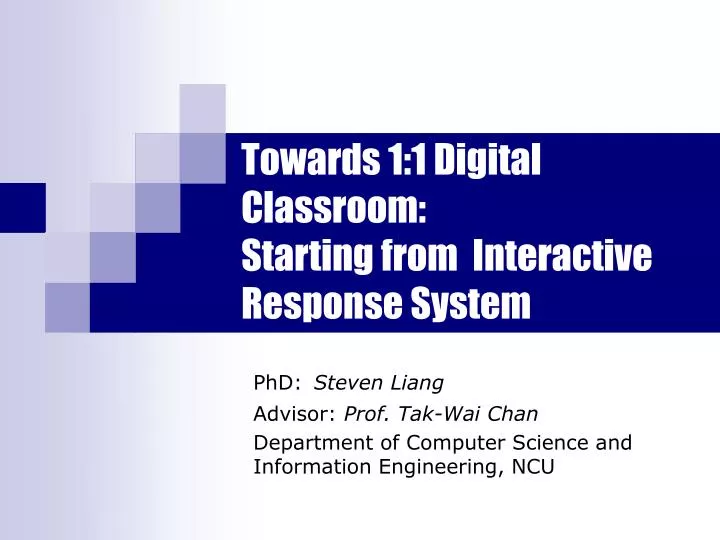 towards 1 1 digital classroom starting from interactive response system