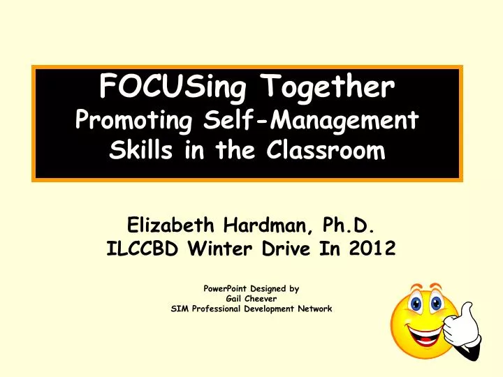 focusing together promoting self management skills in the classroom