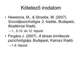 k telez irodalom