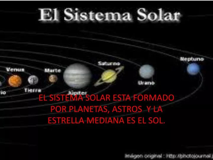 el sistema solar esta formado por planetas astros y la estrella mediana es el sol