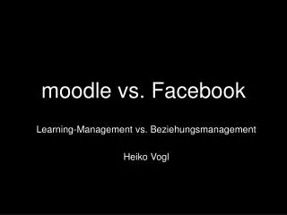 moodle vs facebook