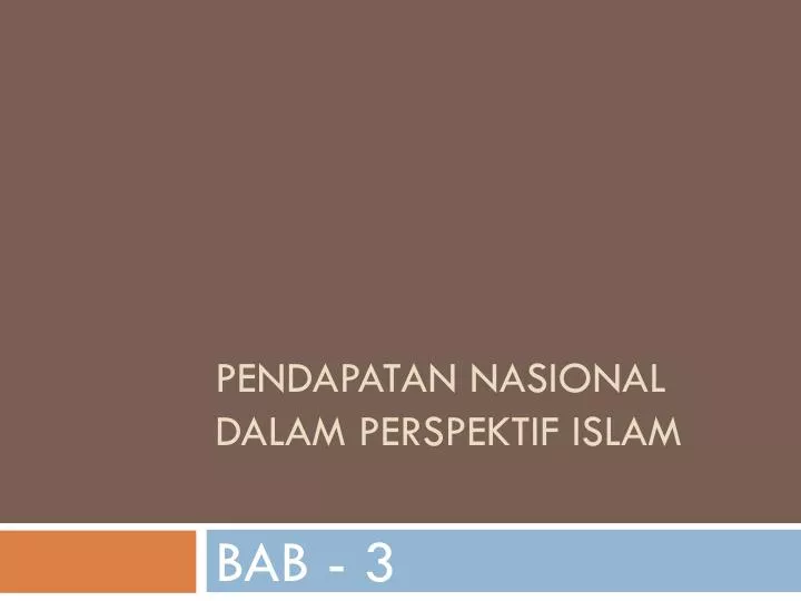 pendapatan nasional dalam perspektif islam