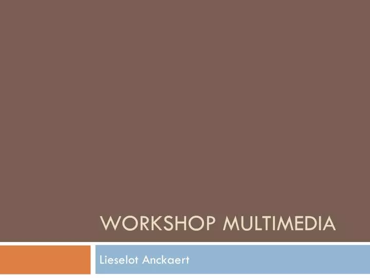 workshop multimedia