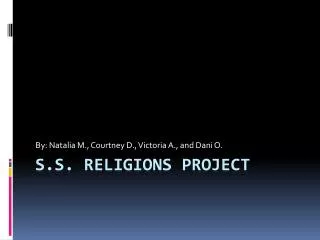 S.S. Religions Project