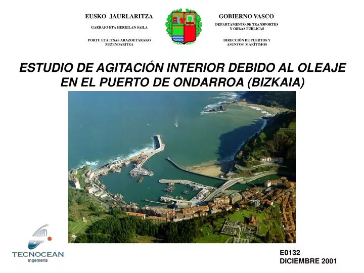 estudio de agitaci n interior debido al oleaje en el puerto de ondarroa bizkaia
