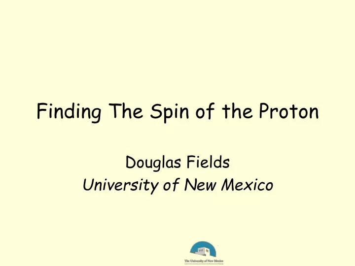 finding the spin of the proton