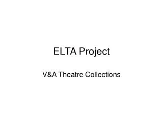 ELTA Project