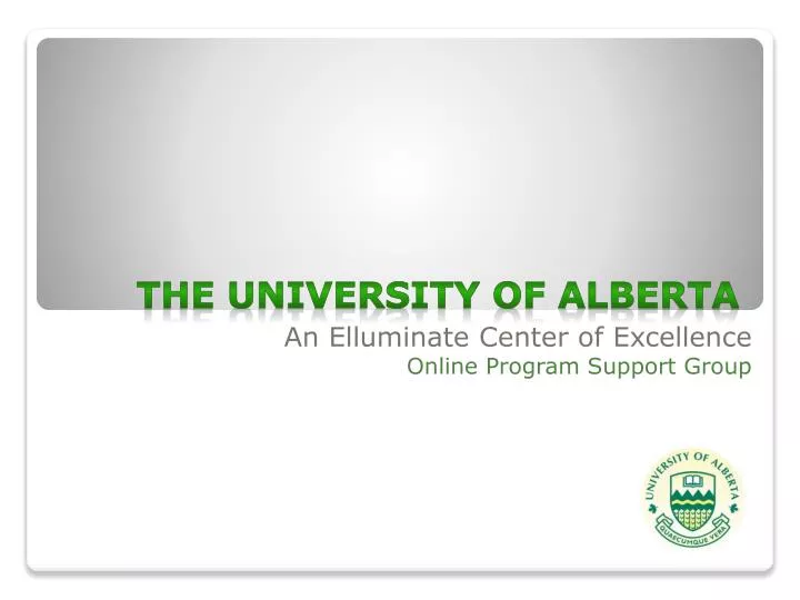 the university of alberta