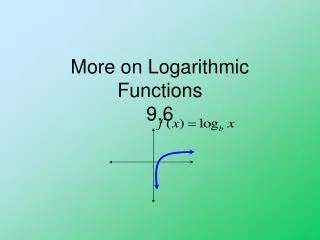 More on Logarithmic Functions 9.6