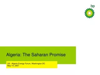 Algeria: The Saharan Promise