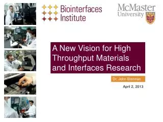 A New Vision for High Throughput Materials and Interfaces Research