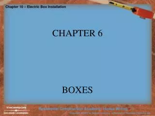 CHAPTER 6 BOXES