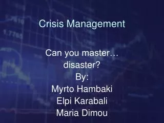 crisis management