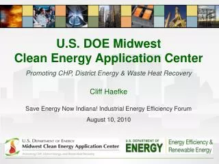 U.S. DOE Midwest Clean Energy Application Center