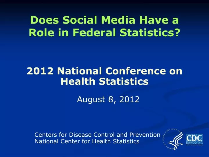 does social media have a role in federal statistics