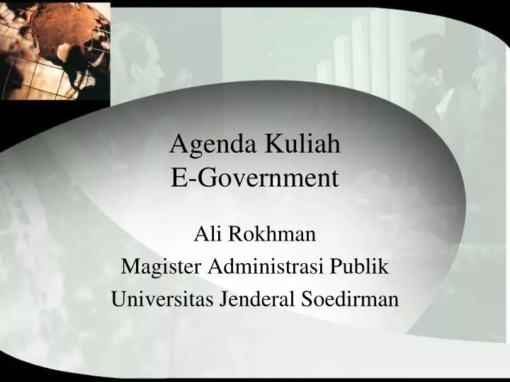 agenda kuliah e government