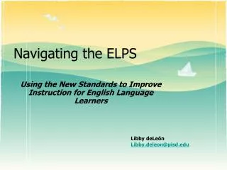 Navigating the ELPS