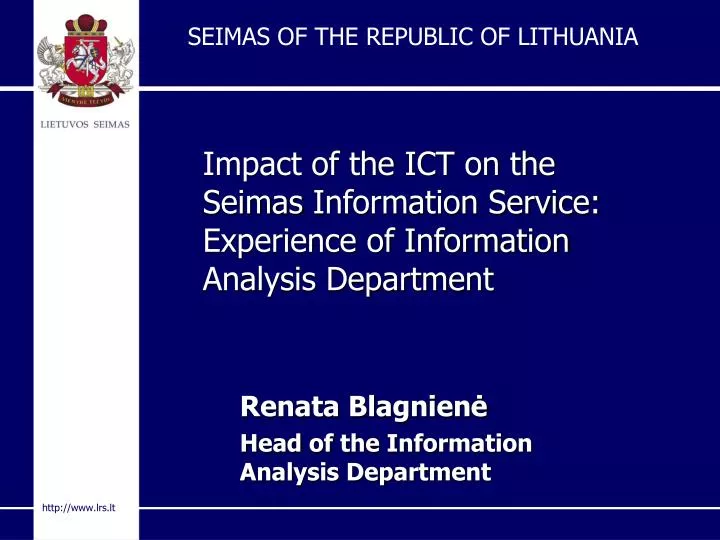 impact of the ict on the seimas information service experience of information analysis department