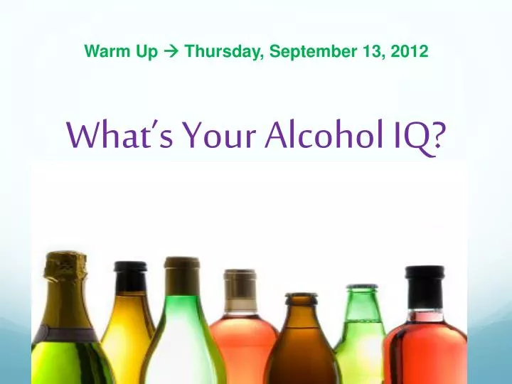 what s your alcohol iq