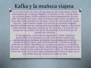kafka y la mu eca viajera