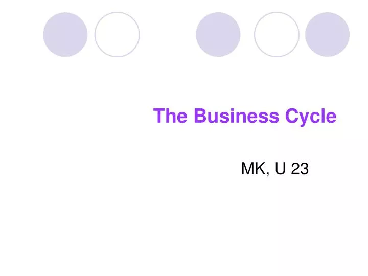 the business cycle