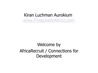 Kiran Luchman Aurokium FindaJobinAfrica