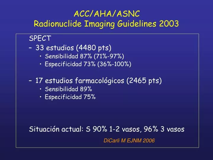 acc aha asnc radionuclide imaging guidelines 2003