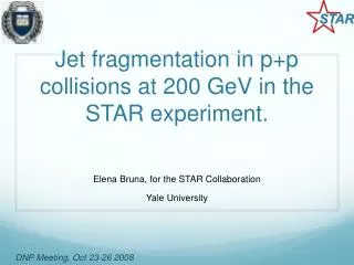 Jet fragmentation in p+p collisions at 200 GeV in the STAR experiment.