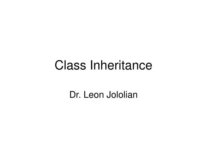 class inheritance