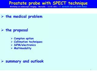 Prostate probe with SPECT technique