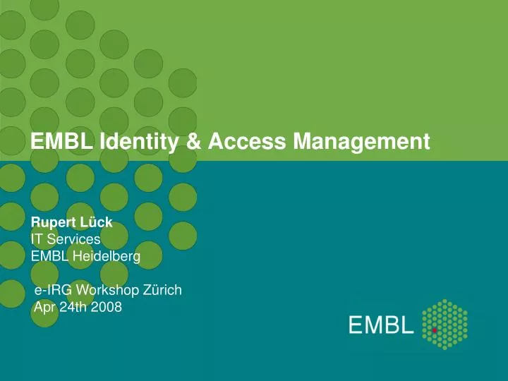 embl identity access management