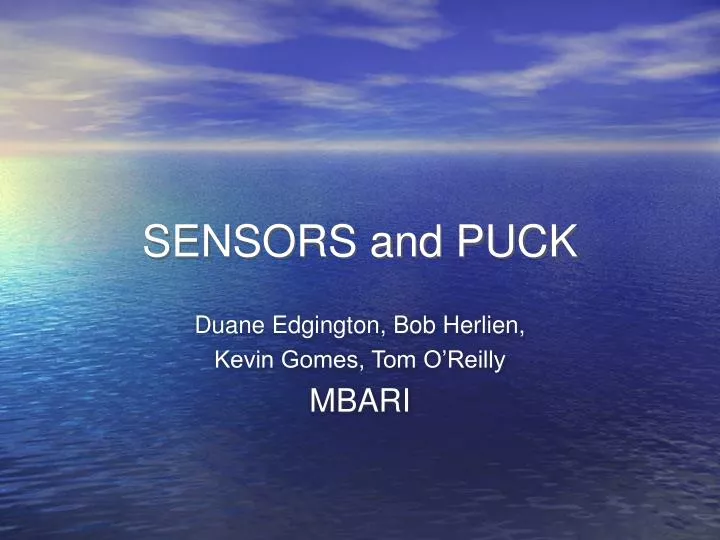sensors and puck