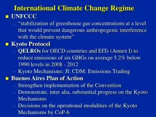 International Climate Change Regime