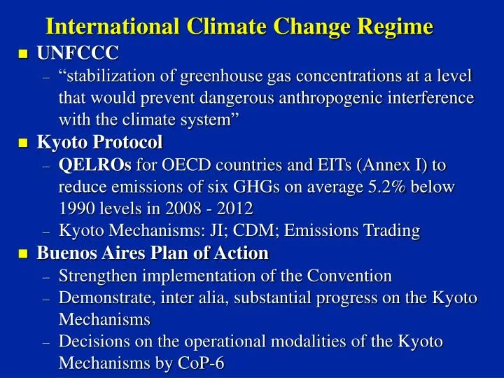 international climate change regime