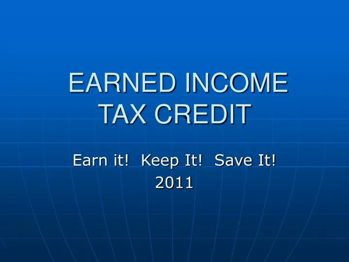 earned income tax credit