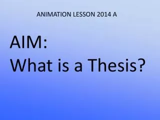 ANIMATION LESSON 2014 A