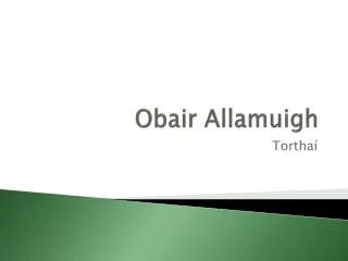 obair allamuigh