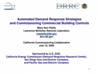 Automated Demand Response Strategies and Commissioning Commercial Building Controls
