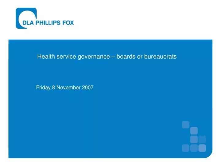 health service governance boards or bureaucrats