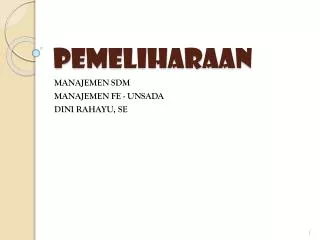 pemeliharaan