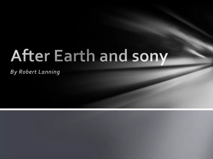 after earth and sony