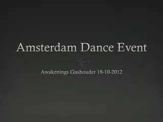 Amsterdam Dance Event