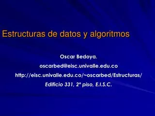 estructuras de datos y algoritmos