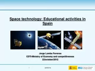 Space technology : Educational activities in Spain