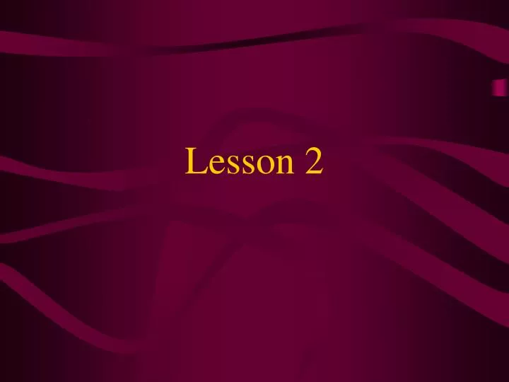lesson 2